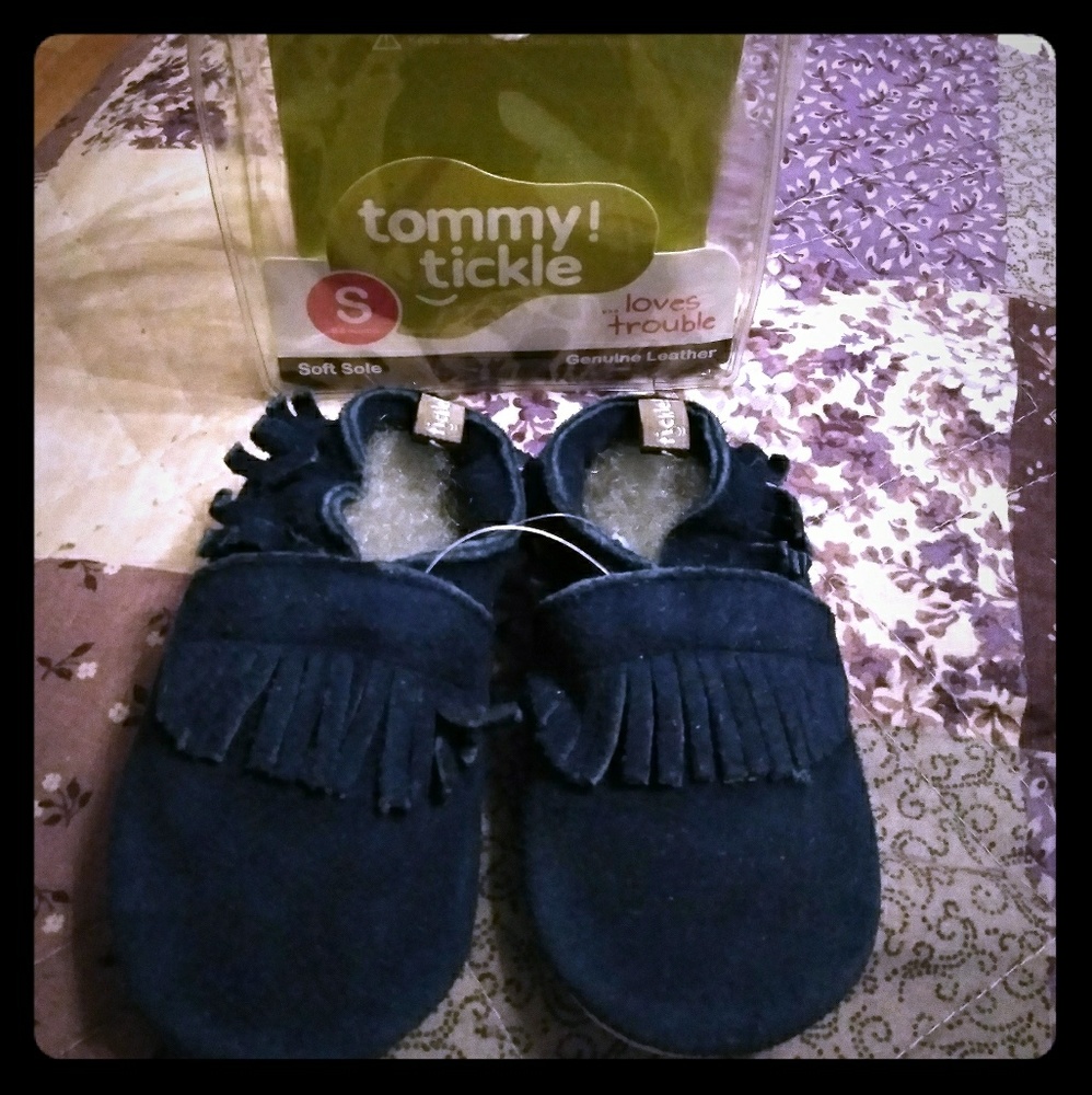 Tommy Tickle Blue Suede  Soft Sole Shoes(SKU453)